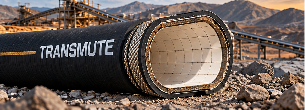 TRANSMUTE CERAMIC-LINED RUBBER HOSE